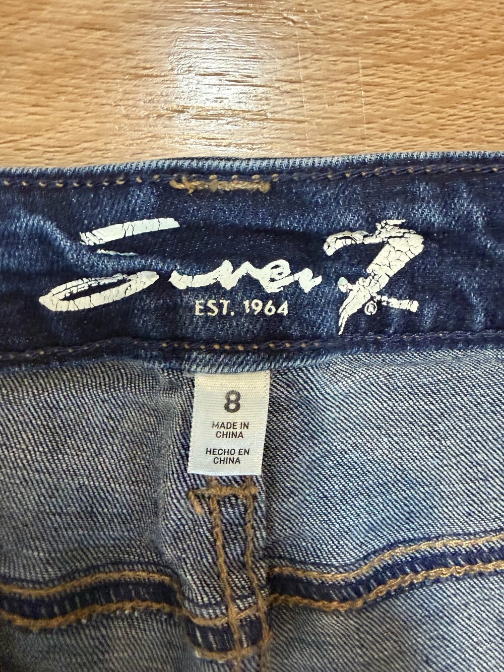 Seven7 Relaxed Bermuda Jean Shorts Dark Wash Women’s 8 - Picture 5 of 9